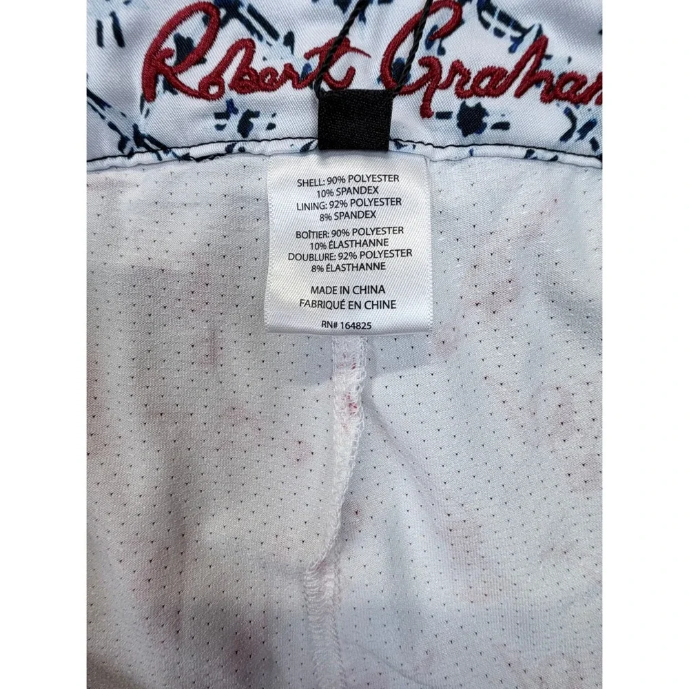 Robert Graham Shorts Mens 2XL Jet Black SMRG111 Pinup Print Lining NWT
